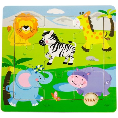 Пазл Viga 9 Discovery Puzzles Wild Animals (50838)