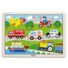 Puzzle Viga 24 Vehicles (51462)