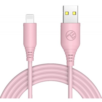 USB Кабель Tellur Silicone USB to Lightning 1m Pink (TLL155399)