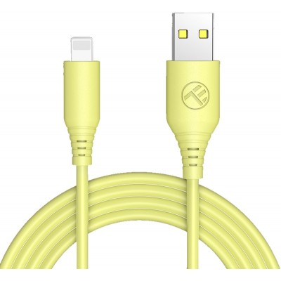 USB Кабель Tellur Silicone USB to Lightning 1m Yellow (TLL155397)