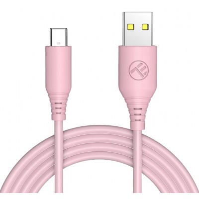 USB Кабель Tellur Silicone USB to Type-C 1m Pink (TLL155402)