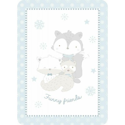 Одеяло для малышей Kikka Boo Funny Friends Blue 110x140cm