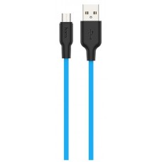 USB Кабель Hoco X21 Plus for Micro Black/Blue