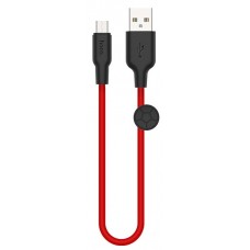 USB Кабель Hoco X21 Plus for Micro 0.25m Black/Red