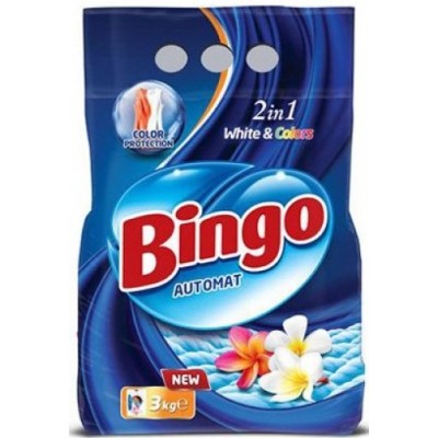 Detergent pudră Bingo White & Colors 3kg