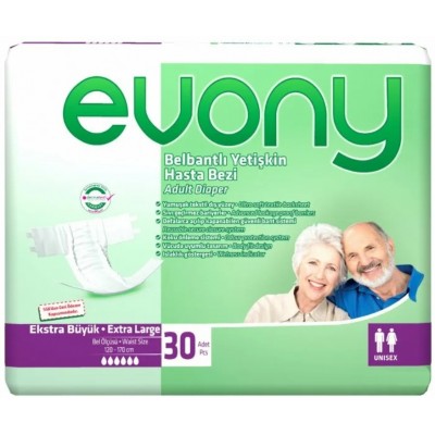Подгузники для взрослых Evony Extra Large 30pcs