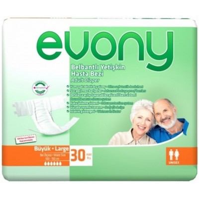 Подгузники для взрослых Evony Large 30pcs.