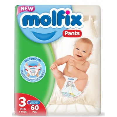 Scutece Molfix Midi 3/60pcs