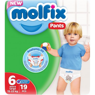 Подгузники Molfix Extra Large 6/19pcs