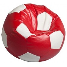 Puf Relaxtime Football Big White&Red