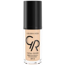 Fond de ten pentru față Golden Rose Total Cover 2in1 Foundation & Concealer 01