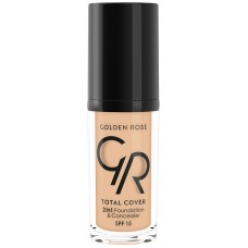 Fond de ten pentru față Golden Rose Total Cover 2in1 Foundation & Concealer 02