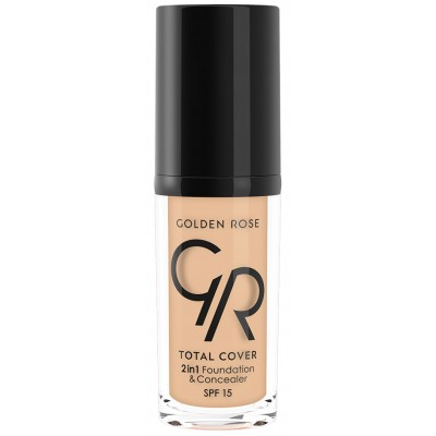 Тональный крем для лица Golden Rose Total Cover 2in1 Foundation & Concealer 02