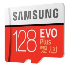 Карта памяти Samsung MicroSD EVO Plus 128Gb Class 10 UHS-I U3 + SD adapter (MB-MC128KA)