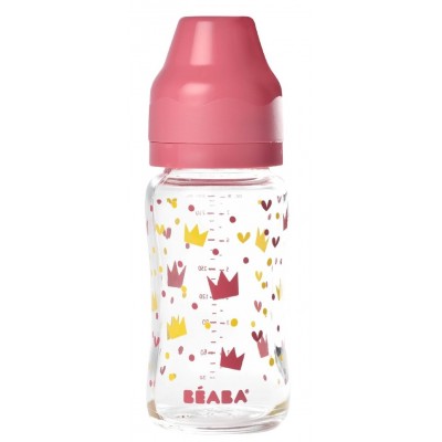 Biberon pentru bebeluș Beaba Crown 240ml Pink (911654)