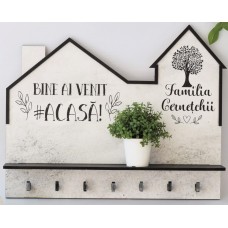 Suport pentru chei ArtMall Vintage Home 30×24cm