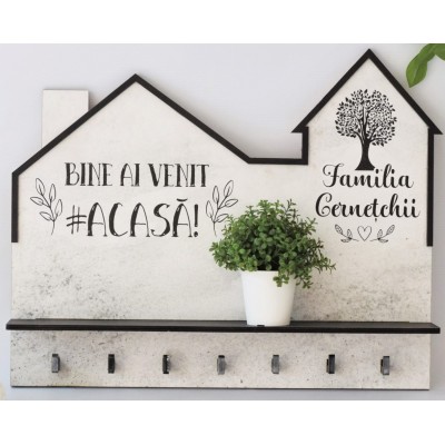 Suport pentru chei ArtMall Vintage Home 30×24cm