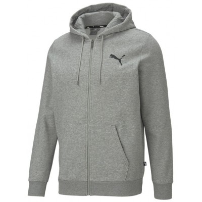 Мужская толстовка Puma ESS Small Logo Fz Hoodie Fl Medium Gray Heather/Cat XS