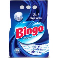 Detergent pudră Bingo Magic White 2kg