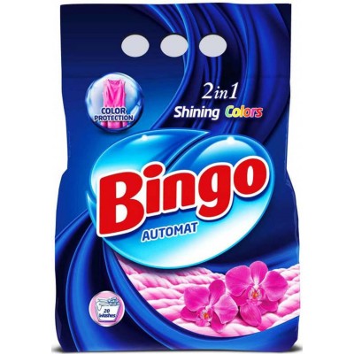 Detergent pudră Bingo Shining Colors 2kg