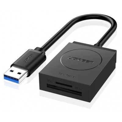 Картридер Ugreen USB 3.0 Card Reader TF+SD Black