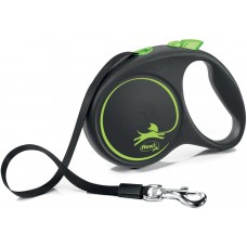 Lesă Flexi Black Design M Cord 5m Green