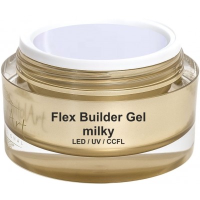 Моделирующий гель для ногтей SvitolArt Flex Builder Gel Milky 15ml