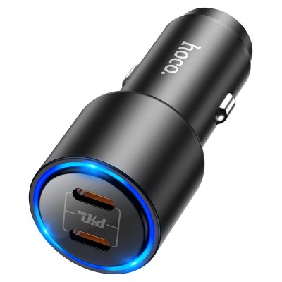 Автомобильная зарядка Hoco NZ3 Clear Way Type-C Black