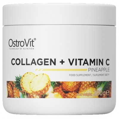 Защита суставов Ostrovit Collagen+Vitamin C 200g Pineapple