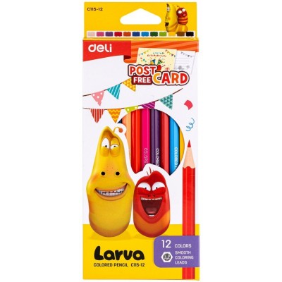 Набор цветных карандашей Deli Larva 12pcs