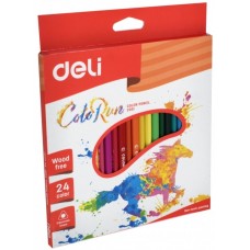 Набор цветных карандашей Deli ColorRun 24pcs