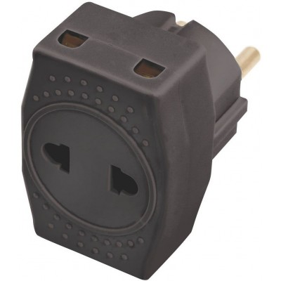 Adaptor FAEG 2P 250V 10A ADP10 Black (13943)