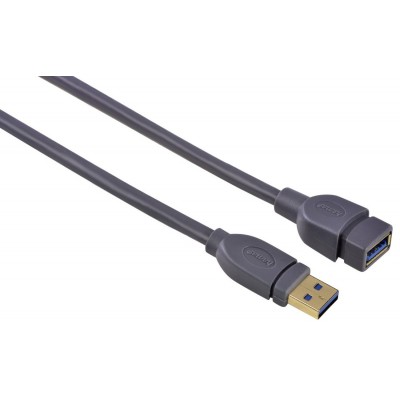 Кабель Hama USB 3.0 Extension Cable Grey 3m (125247)