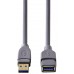 Кабель Hama USB 3.0 Extension Cable Grey 0.75m (125245)