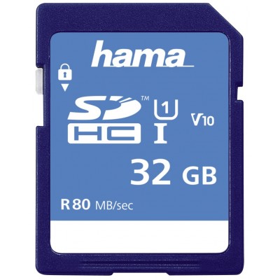 Карта памяти Hama SDHC 32Gb Class 10 UHS-I (124135)