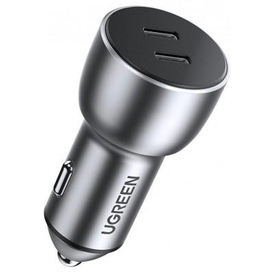 Автомобильная зарядка Ugreen 2xPD Car Charger Space Grey (70594)