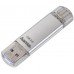 USB Flash Drive Hama C-Laeta 32Gb Silver (124162)