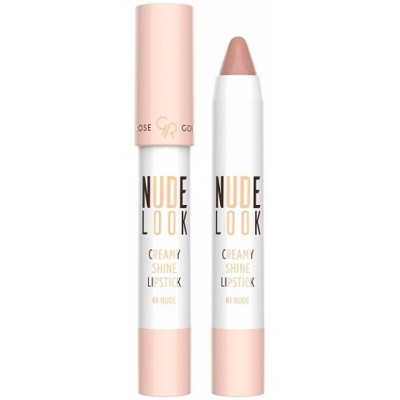 Ruj de buze Golden Rose Nude Look Creamy Shine Lipstick 01