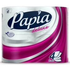 Туалетная бумага Papia Deluxe 4 слоя 4 рулона