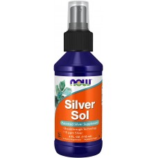 Apa argintie NOW Silver Sol 10ppm 118ml