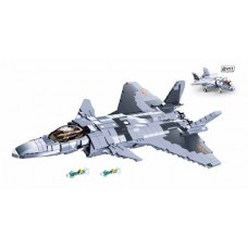 Set de construcție Sluban Model Bricks J-20 Mighty Dragon Fighter (B0931)