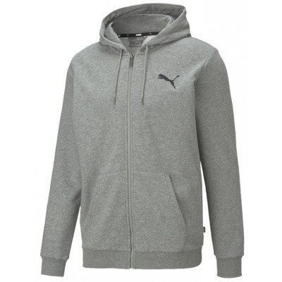 Мужская толстовка Puma ESS Small Logo Fz Hoodie Tr Medium Gray Heather/Cat XS