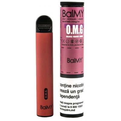 Țigară electronică BalMY 500 Orange Mango Guava - 0%