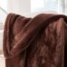 Pătura IBENA Plain Fleece Olbia Dark Brown 150x200cm