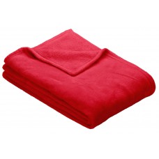 Pătura IBENA Plain Fleece Olbia Red 150x200cm