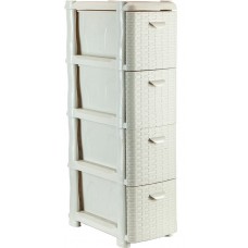 Комод M Plastika Rattan Narrow М2814 Ivory