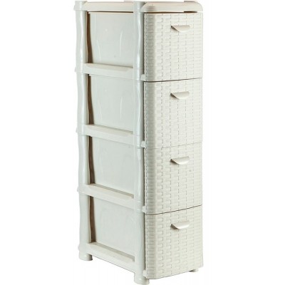 Комод M Plastika Rattan Narrow М2814 Ivory