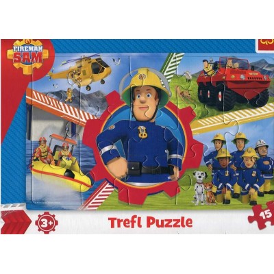 Пазл Trefl 15 Frame Fireman Sam's Day (31351)