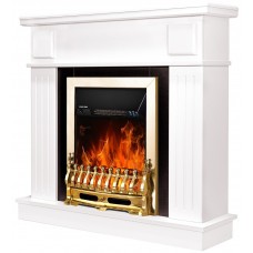 Șemineu electric Art Flame Oscar & Galileo Gold White\Black