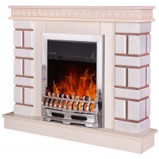 Șemineu electric Art Flame Nazarii Mini & Galileo Silver Ivory\White